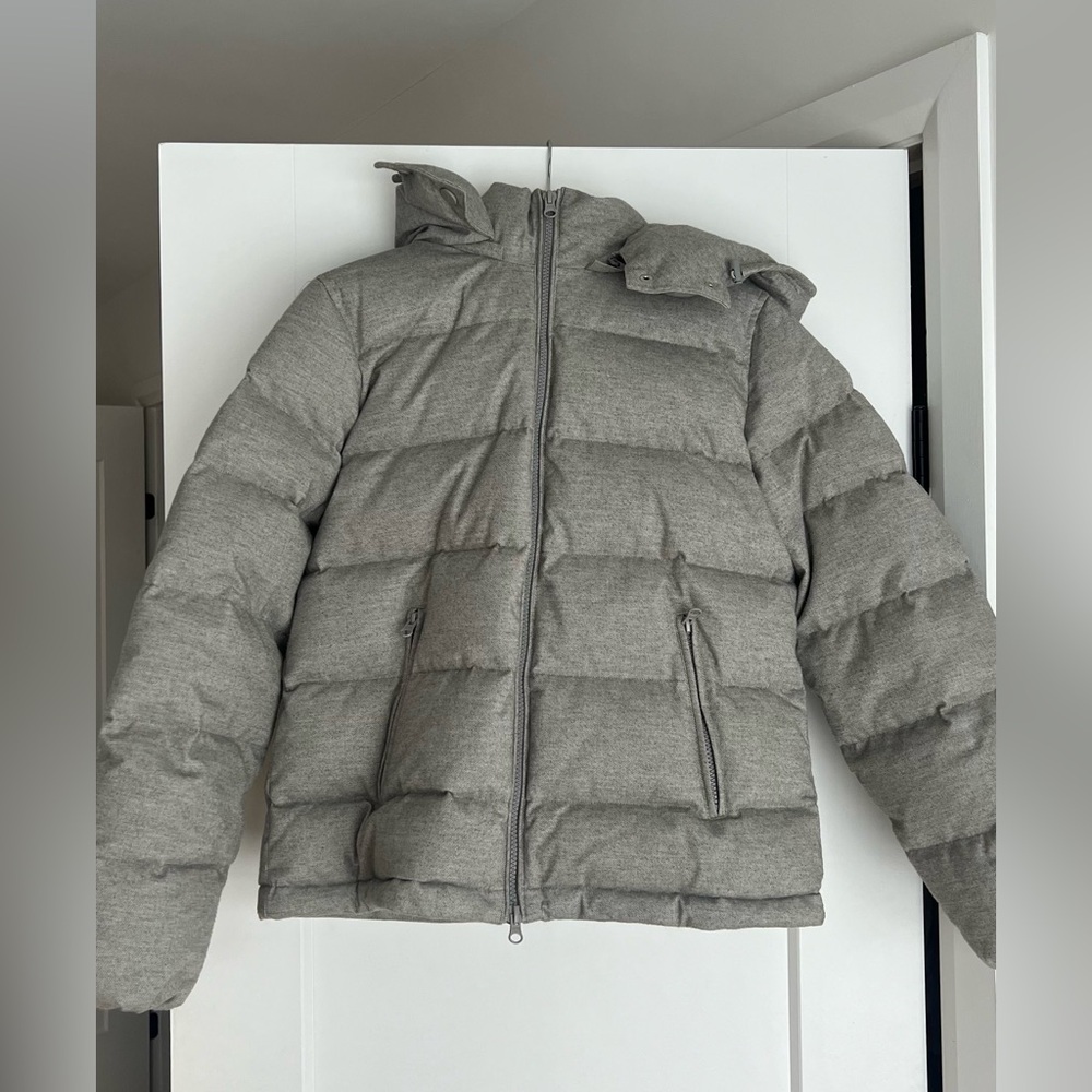 Hudson North Women's Grey Quilted Puffer Jacket